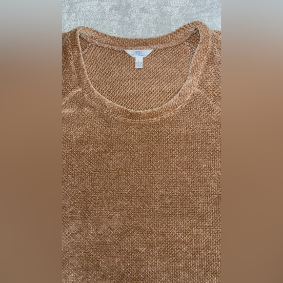 Time and Tru Cozy Polyester Oversized Puff-sleeve Crewneck Sweater - Picture 3 of 7